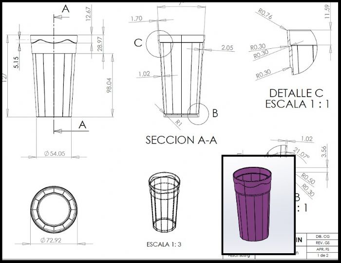 Servicio de Modelado de piezas en general - Asignada por el cliente