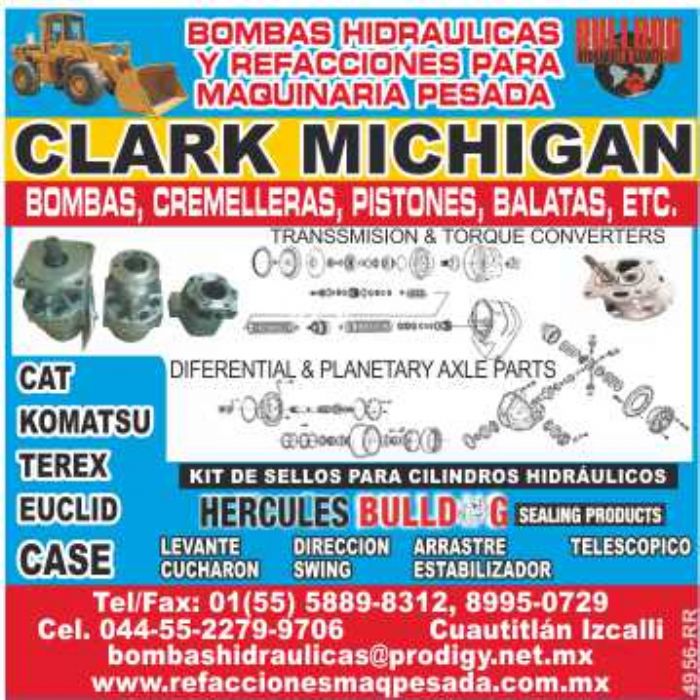 Refacciones de Clark Michigan de México. - Refacciones de Clark Michigan de México.