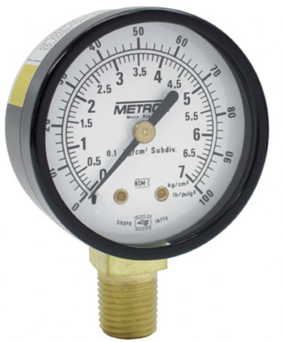 MANOMETROS 2 CONEXIÓN INFERIOR 1/4 - METRON www.finesa.com.mx