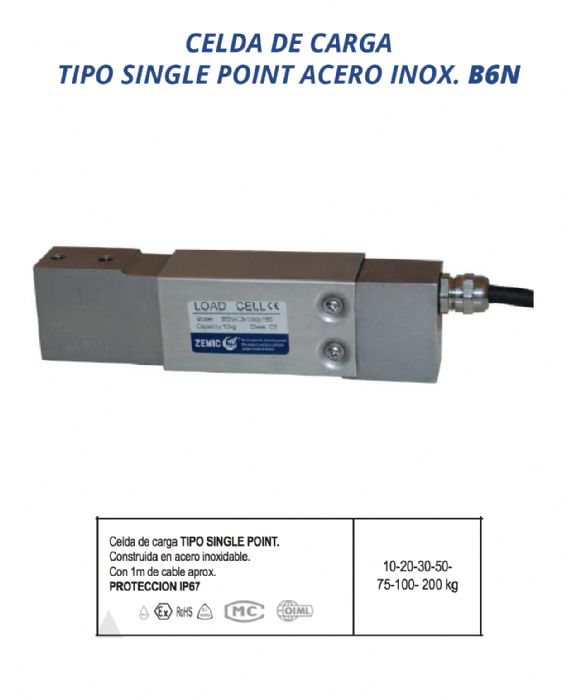Celda de carga TIPO SINGLE POINT - ZEMIC