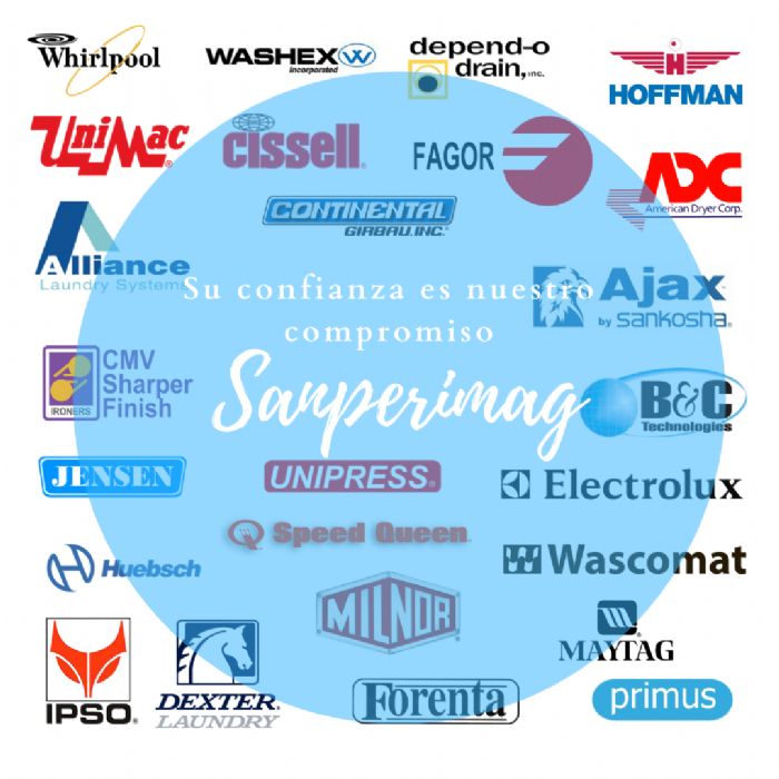 Refacciones para lavadoras, secadoras de ropa, mangles de planchado, burros de planchado - Wascomat, Primus, Electrolux, Alliance, ADC, Chica