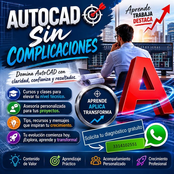 Especialista en formación en AutoCAD  - Curso de AutoCAD + dibujo técnico
