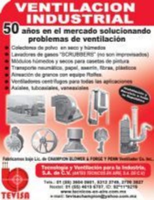 COLECTORES DE POLVO EN HUMEDO - TECNOLOGIA Y VENTILACION PARA LA INDUSTRIA