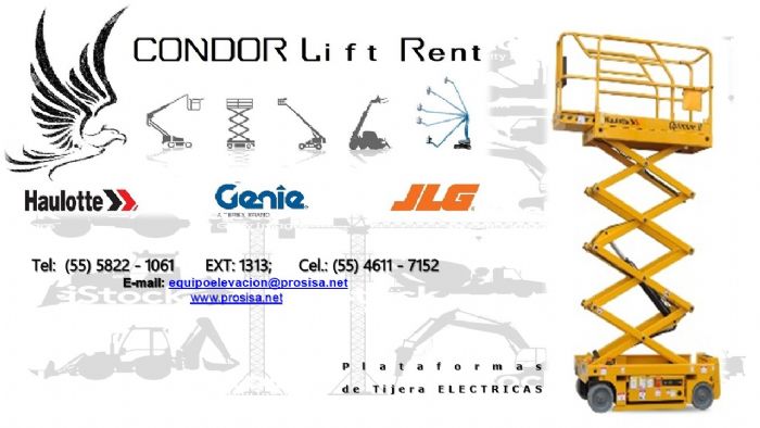 PLATAFORMAS DE ELEVACIÓN TIPO TIJERA ELÉCTRICA - HAULOTTE,GENIE Y JLG