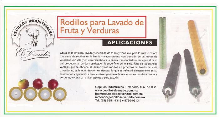 Cepillos para la industria alimenticia - EL VENADO