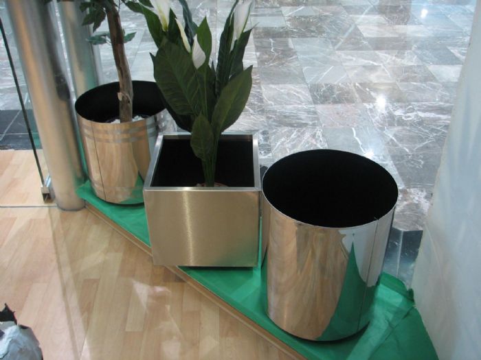 macetas acero inoxidable nuevas - laylo