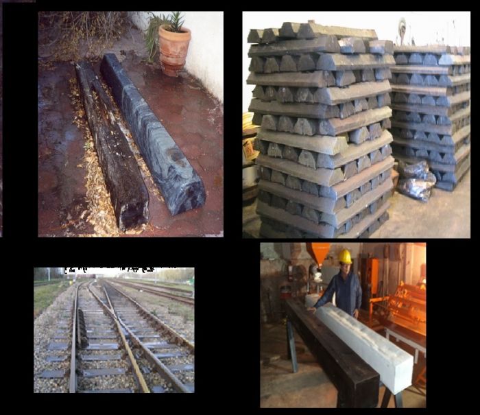 B).- DURMIENTES PARA VÍAS DE ACARREO - MADERPLAST