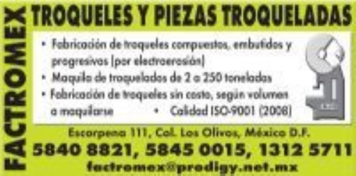 FABRICACION DE TROQUELES - TROQUELADOS