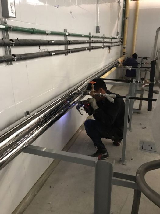 instalacion de tuberia forrado de tanques de calderas - cleaver brooks 