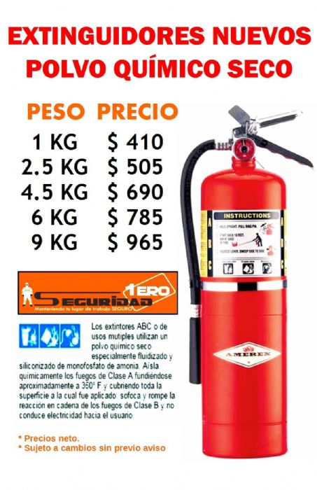 EXTINGUIDORES NUEVOS POLVO QUÍMICO SECO - AMEREX