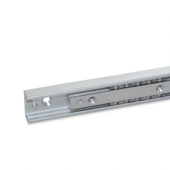  Guías lineales telescópicas Acero, con extensión parcial - JW Winco