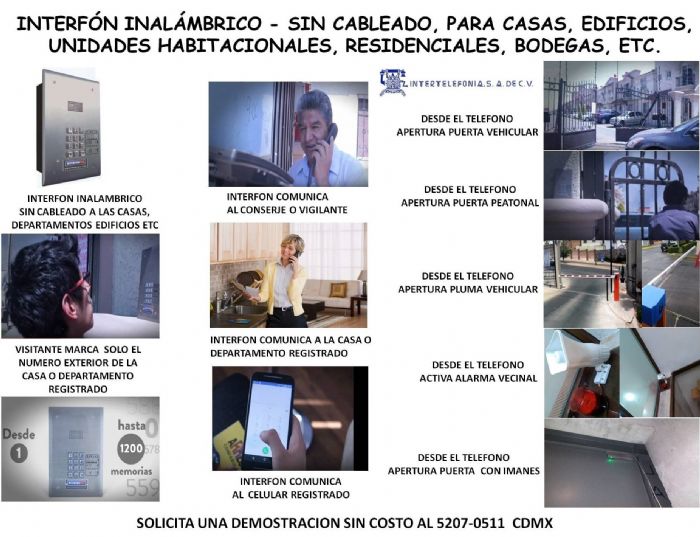 INTERFON SIN CABLEADO A CASAS - INTERTELEFONIA