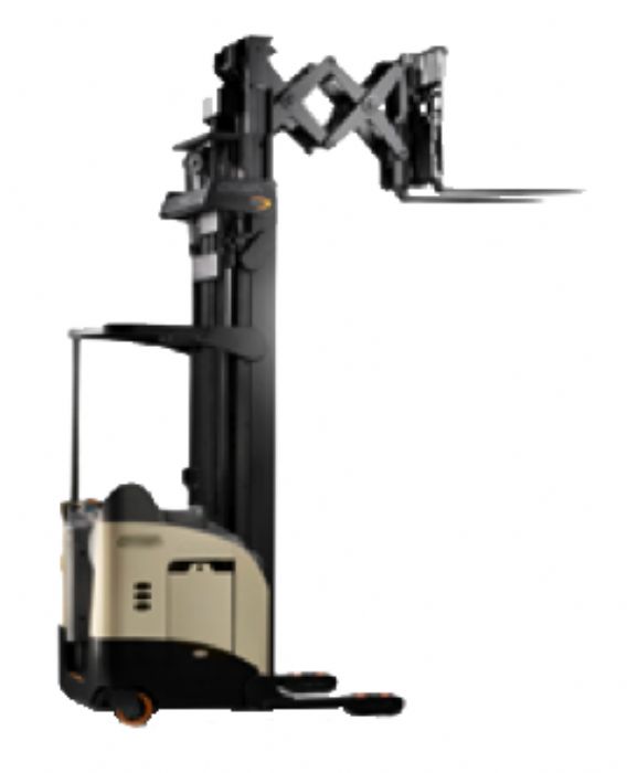 MONTACARGA DE PASILLO ANGOSTO ELECTRICO DOBLE REACH 3000 LBS., - CROWN