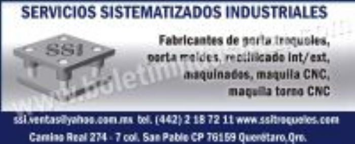 MAQUILAS - SERVICIOS SISTEMATIZADOS INDUSTRIALES