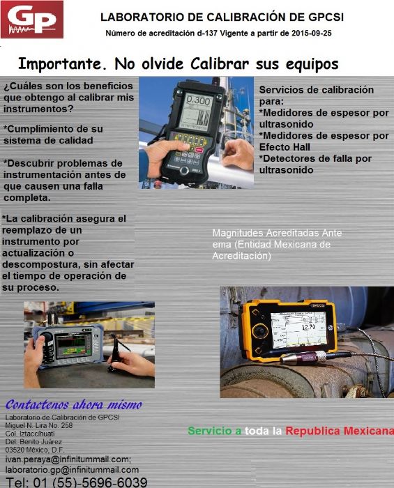 Calibración de equipos de medición  - 