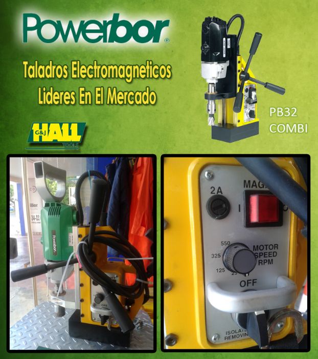 Taladro Electromagnético PowerBor PB32 Combi - PowerBor