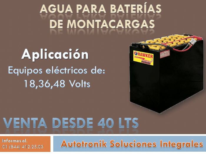Agua Para Baterias de Montacargas - propia
