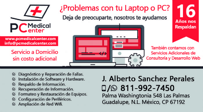 Soporte Técnico a Domicilio - PC MEDICAL CENTER 