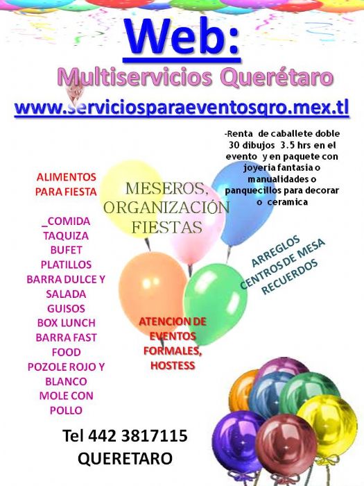 EVENTOS QUERETARO, SERVICIOS Y ORGANIZACION - EVENTOS MULTISERVICIOS CRISTAL