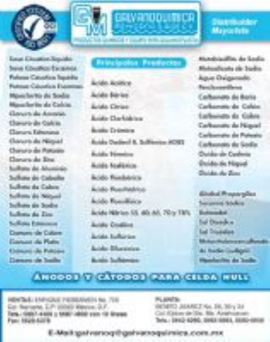 CLORUROS - GALVANOQUIMICA