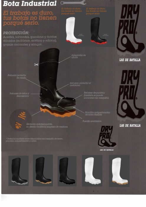 BOTA DE HULE BOTA INDUSTRIAL - DRY PRO