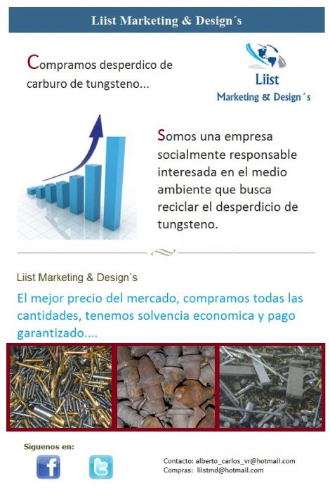 Desperdicio de Carburo de Tungsteno - Liist MD