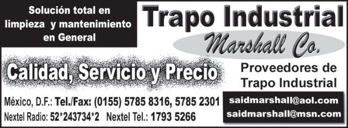 LIMPIEZA INDUSTRIAL - MARSHALL