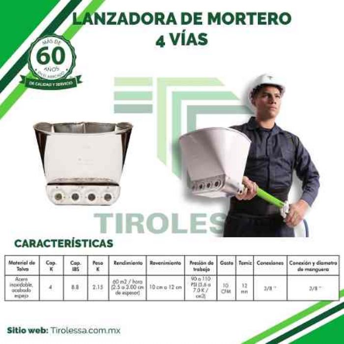 Lanzadora de Mortero 4 vías  - TIROLESSA