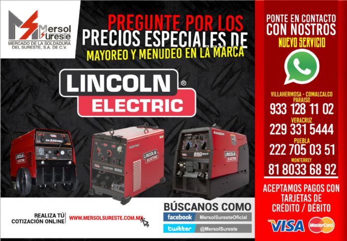 SOLDADURAS - LINCOLN ELECTRIC