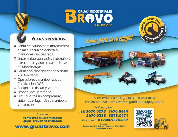 Grúas Industriales (Arrendamiento y Venta) - Varias