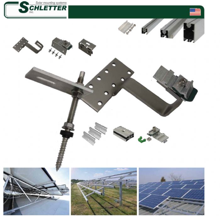Montajes para sistemas solares/energia fotovoltaica/montajes solares - Schletter Inc.