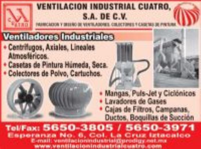Articulos de Ventilacion - VENTILACION INDUSTRIAL CUATRO