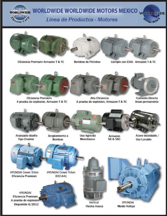 Motores eléctricos - Worldwide electric/HYUNDAI