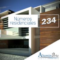 numeros de aluminio