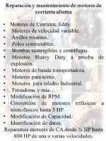 Reparación motores Corriente Alterna