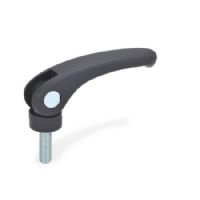  Manijas de sujeción con leva excéntrica Plástico, con componentes de acero, con espárrago roscado