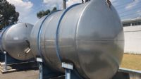 TANQUE DE ALMACENAMIENTO HORIZONTAL ACERO INOXIDABLE CAPACIDAD 10 MIL LTS.