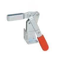  Abrazaderas de palanca de actuación vertical Acero, con base de montaje de brida doble