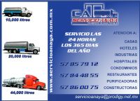 Servicio de Agua Potable en pipas con tanques de acero inoxidable